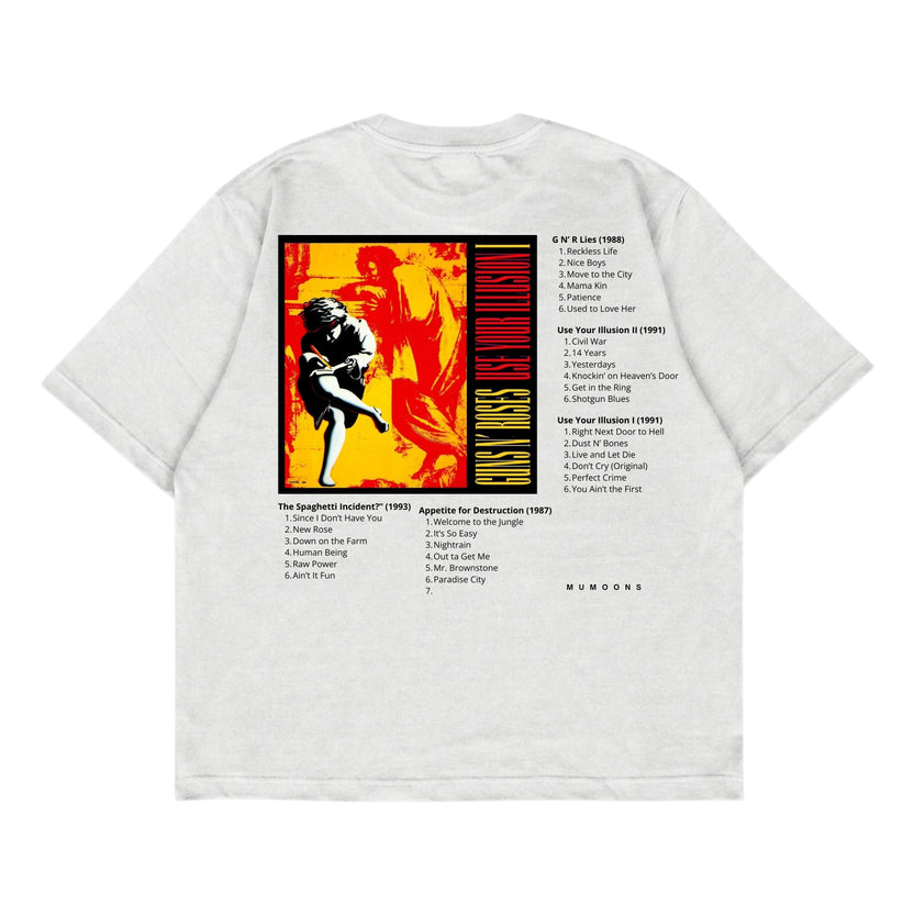 Guns N Roses Unisex Heavyweight WHITE
